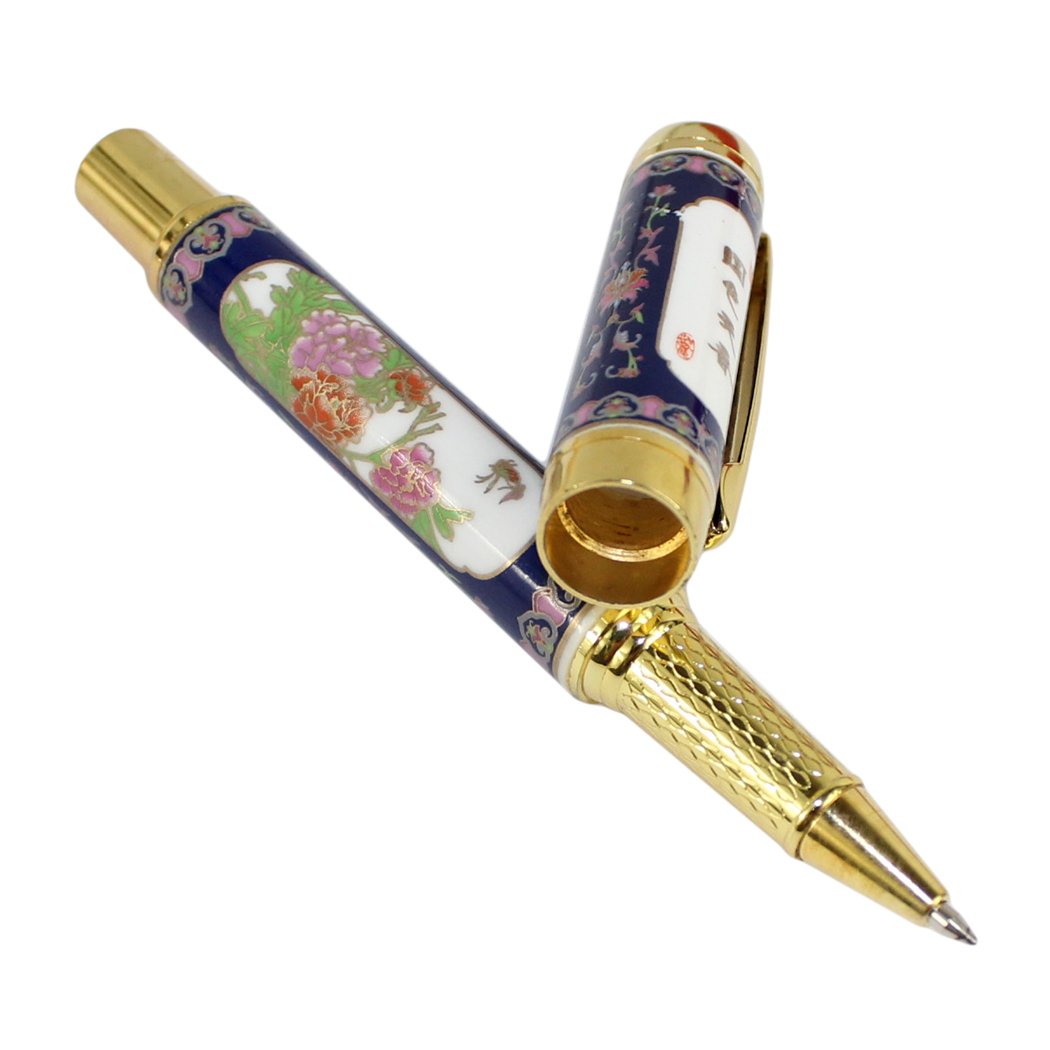 原　ダンヒル　ボールペン　金色　青インク ダンヒル ボールペン ゴールド 青インク - メルカリ